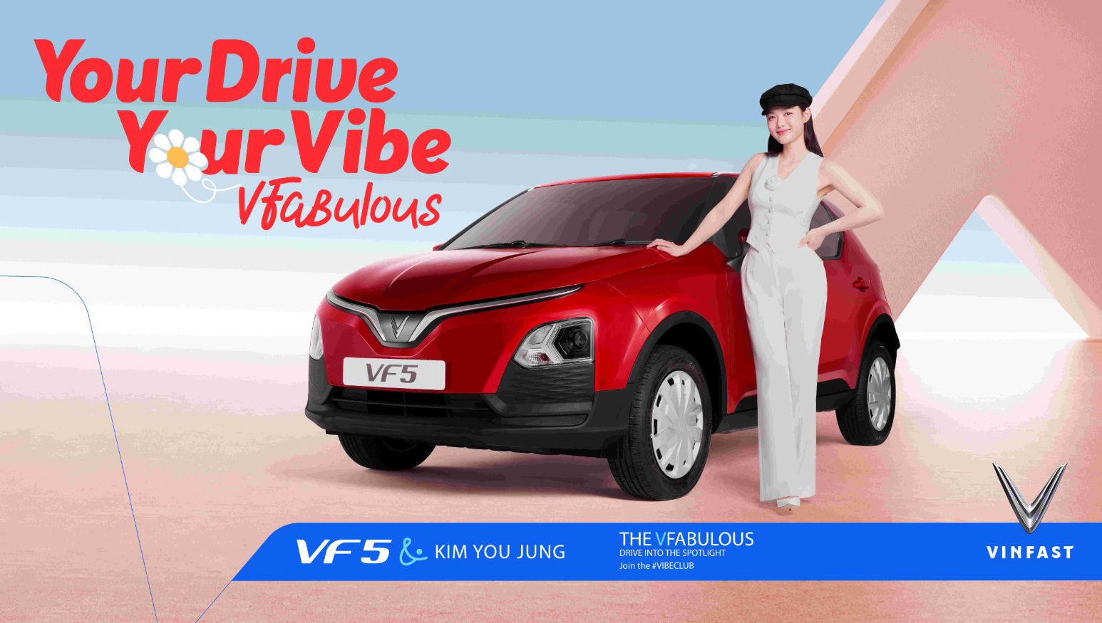 Kim You Jung là đại sứ thương hiệu của xe điện VinFast VF 5 tại Indonesia